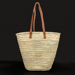 CESTA ASA PIEL LARGA GRANDE CON FORO: CJ848040