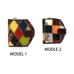 Cartera mosaico de cuero