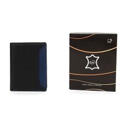 CARTERA DE PIEL RFID. BLOQUES DE COLOR